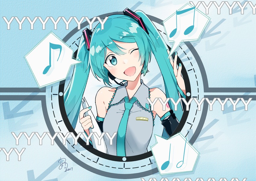 hatsune miku (vocaloid and 1 more) drawn by agonasubi