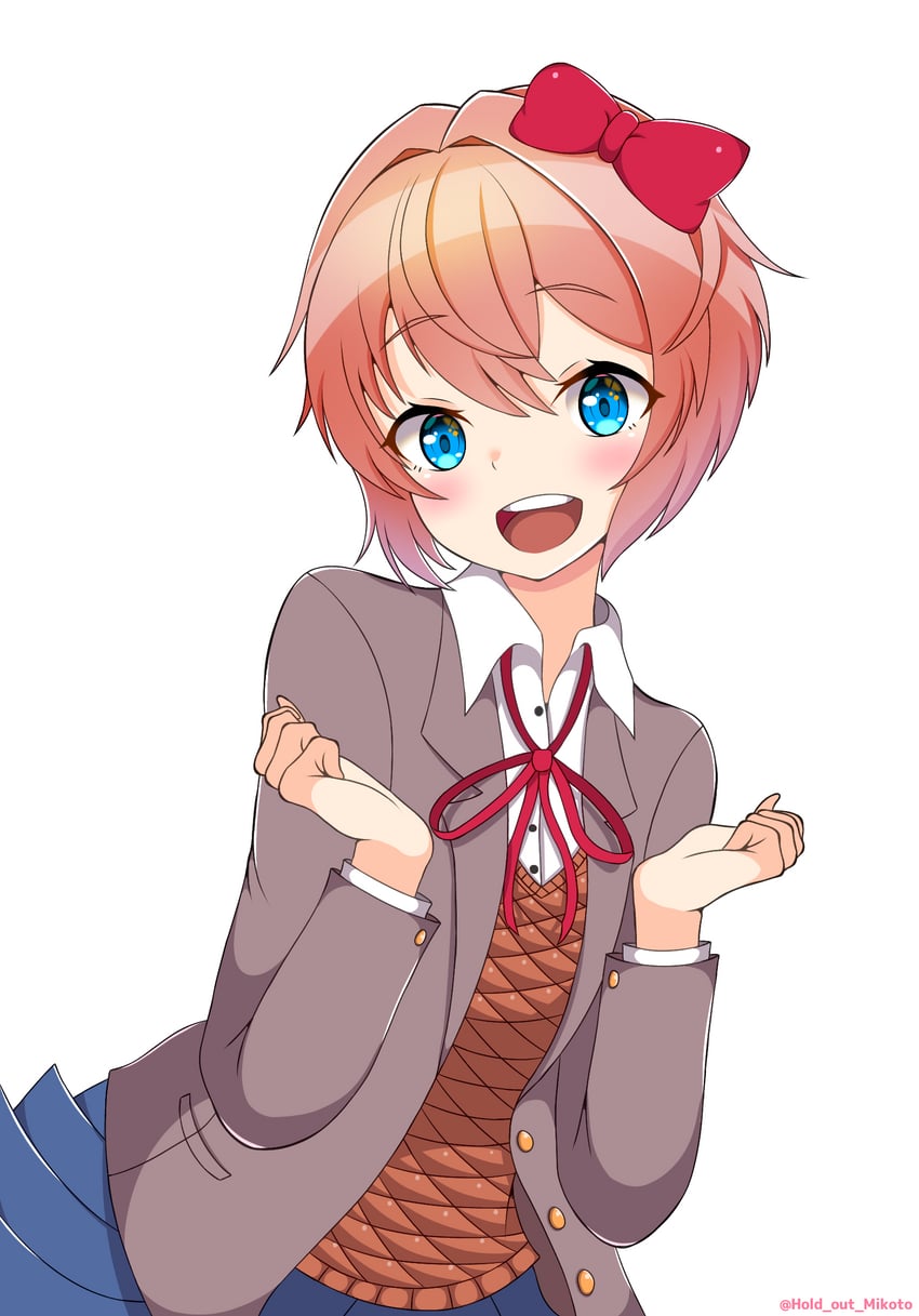 sayori (doki doki literature club) drawn by mikoto000813