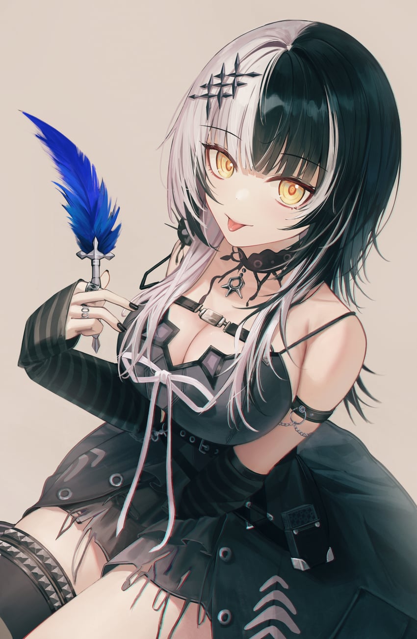 shiori novella and yorick (hololive and 1 more) drawn by flippy_(cripine111)