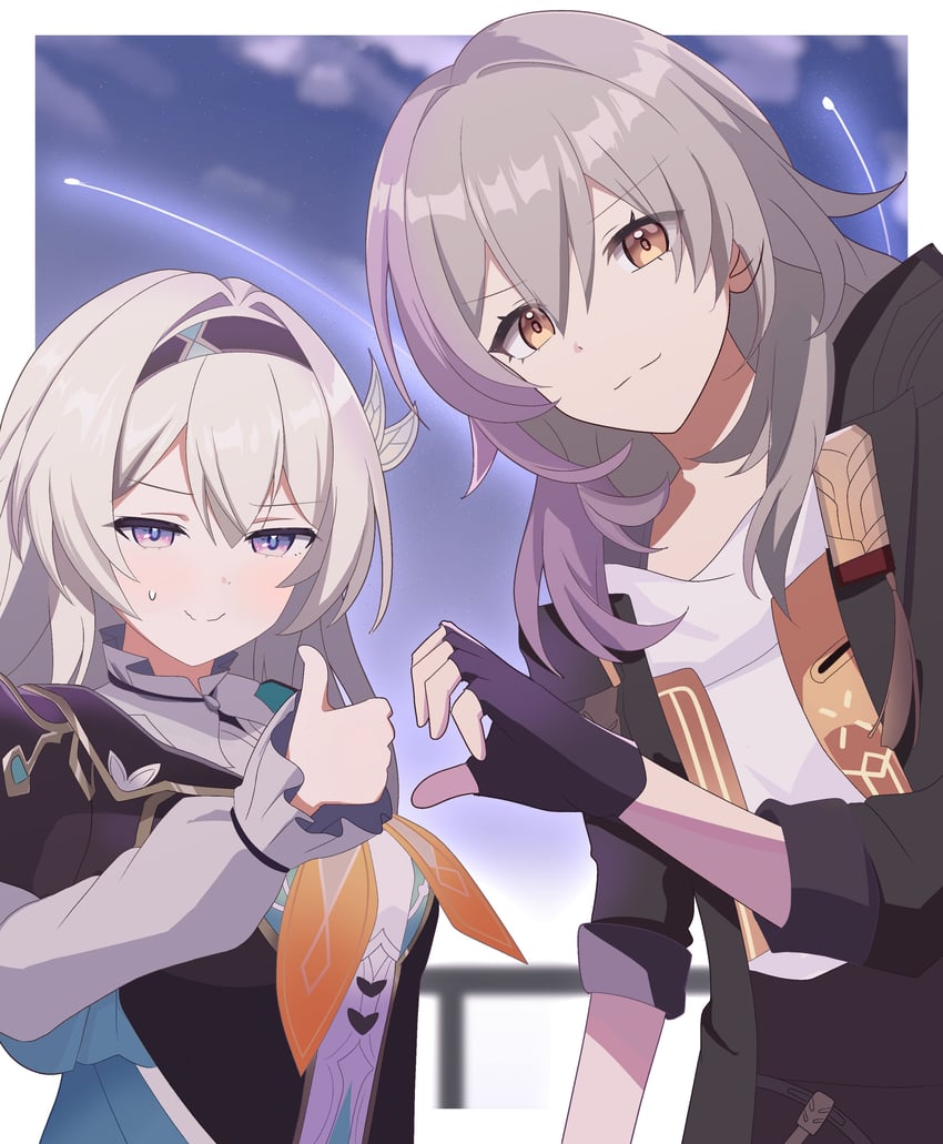 trailblazer, firefly, and stelle (honkai and 1 more) drawn by 40k1