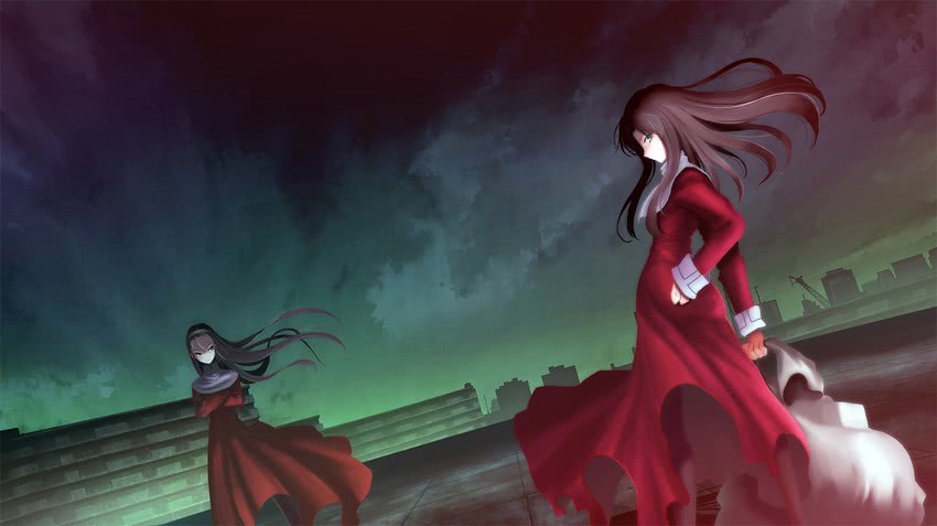 kokutou azaka and ouji misaya (kara no kyoukai) drawn by sodeya_itsuki