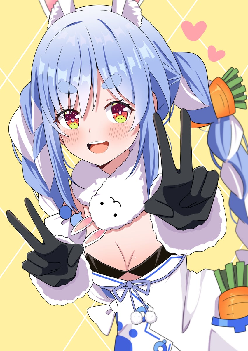usada pekora and don-chan (hololive) drawn by hosinonana