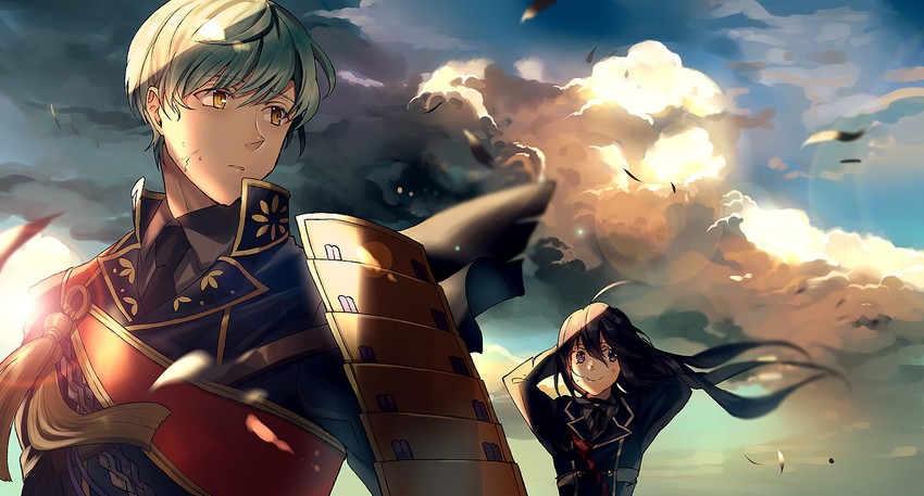 namazuo toushirou and ichigo hitofuri (touken ranbu) drawn by houhou_(black_lack)