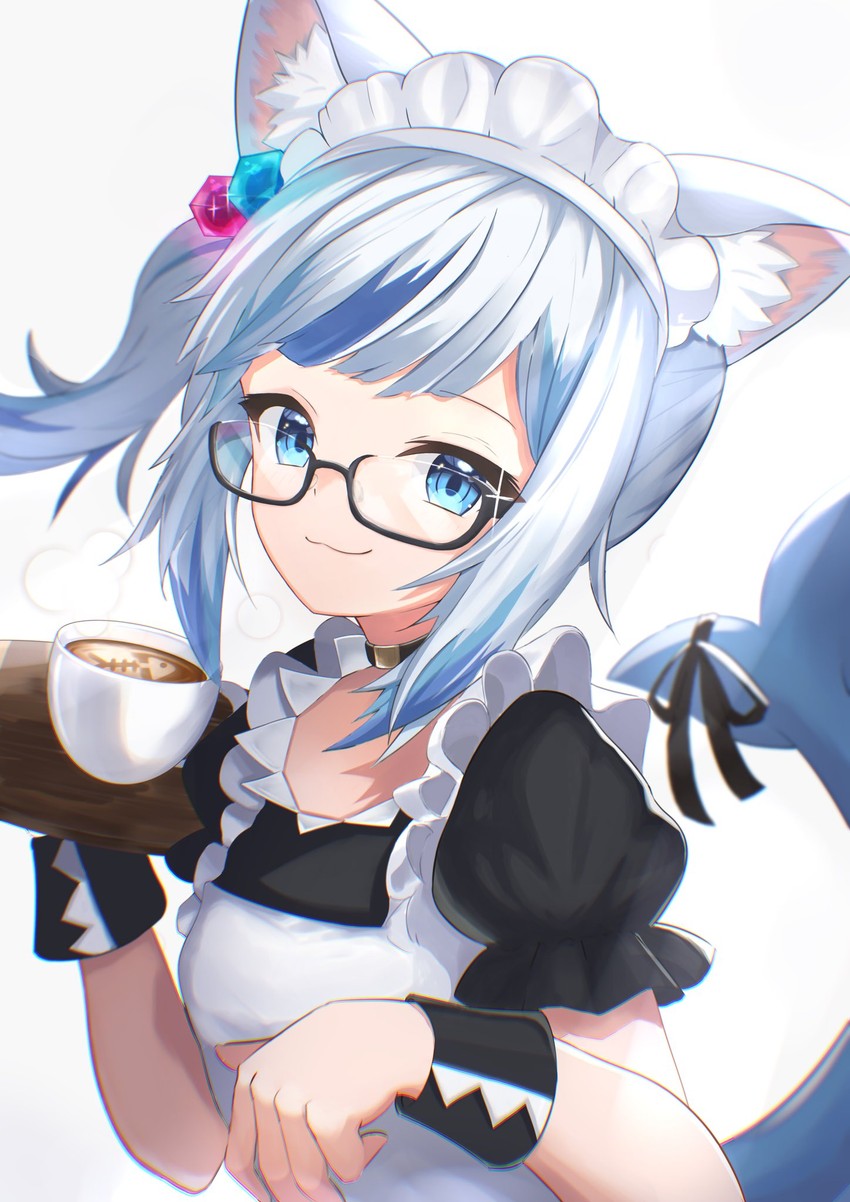 gawr gura (hololive and 1 more) drawn by tokinari