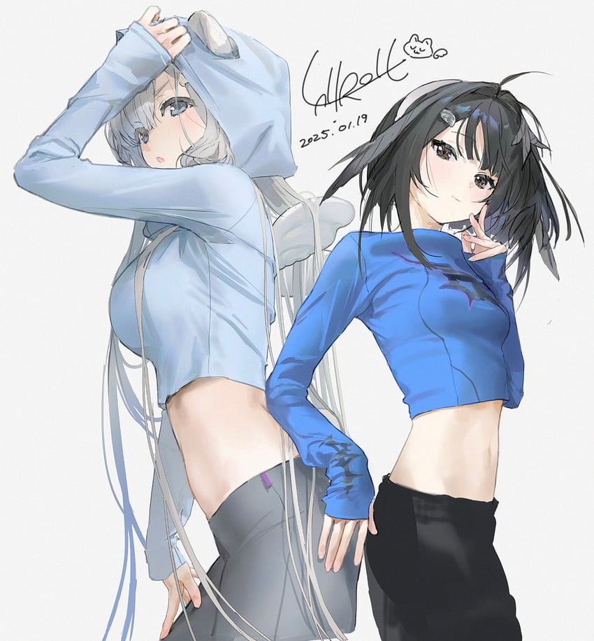 la pluma and aurora (arknights) drawn by lal!role