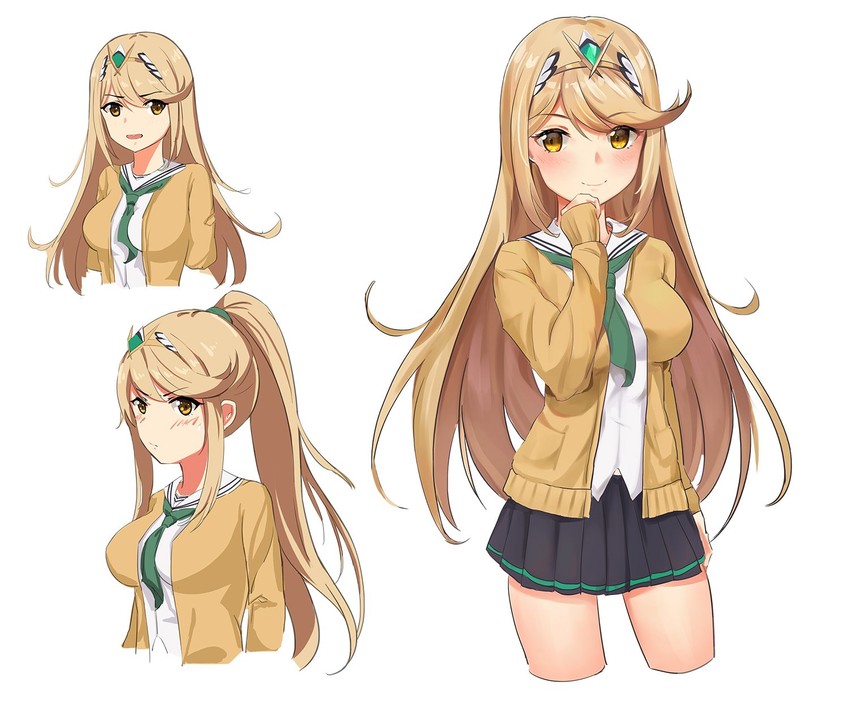 mythra (xenoblade chronicles and 1 more) drawn by kiiro_kimi