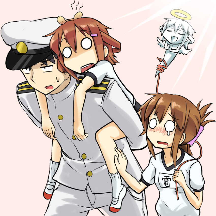 admiral, inazuma, and ikazuchi (kantai collection) drawn by hawe_king