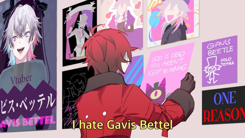 gavis bettel, machina x flayon, and phantom (holostars and 1 more) drawn by lynnear