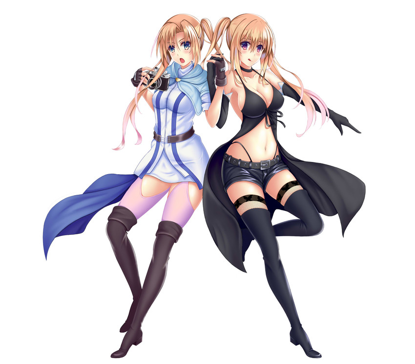lieselotte sherlock and selina sherlock (trinity seven) drawn by faker_(pili524)