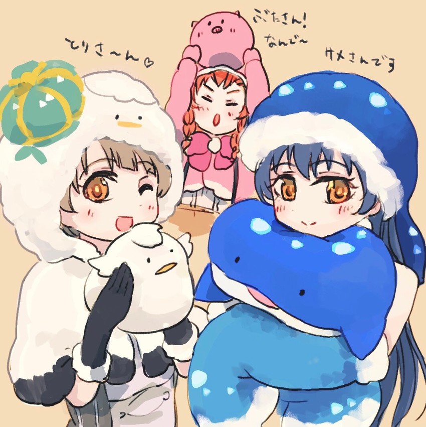 sonoda umi, minami kotori, and kosaka honoka (love live! and 2 more) drawn by koeda_(twigk)