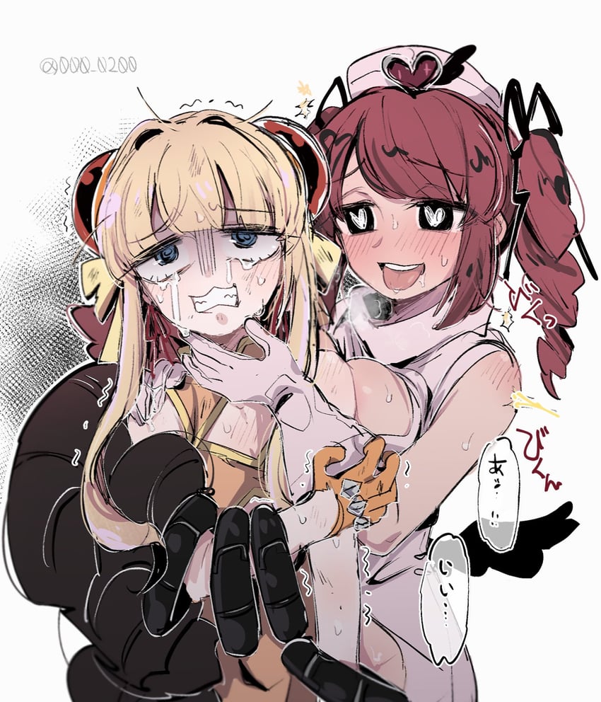 hanabishi haruka, tenkawa kaoruko, magia magenta, and magia sulfur (mahou shoujo ni akogarete) drawn by an_sin