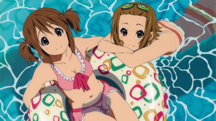 hirasawa yui and tainaka ritsu (k-on!) drawn by satou_tatsuya