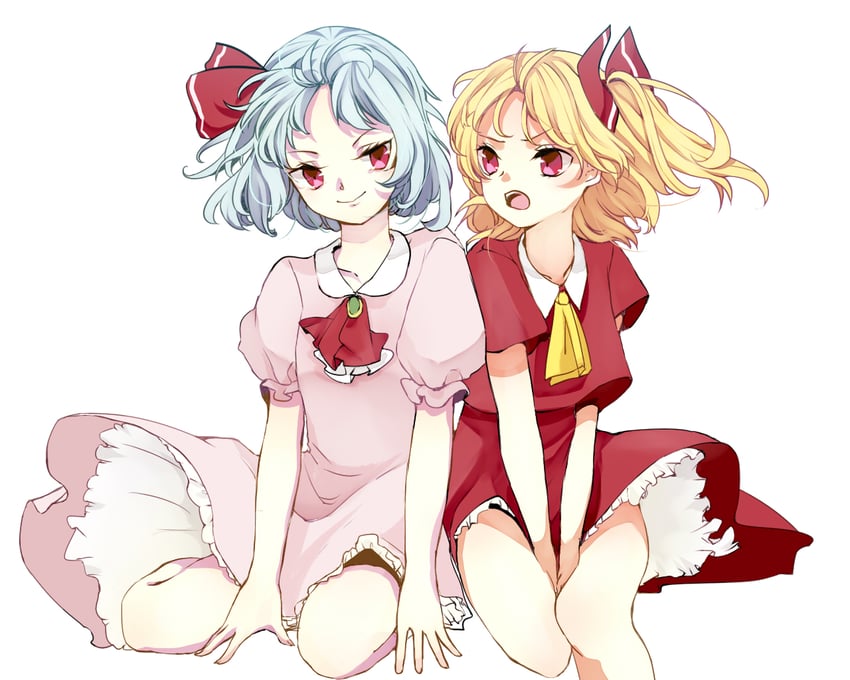 remilia scarlet and flandre scarlet (touhou) drawn by poporokuroisu1997
