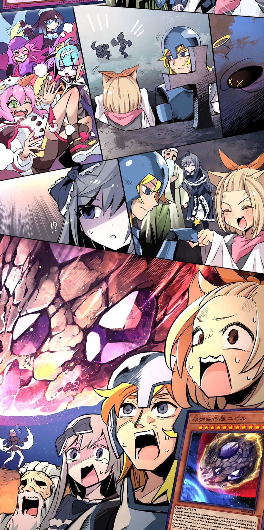 lil-la, ki-sikil, evil twin lil-la, evil twin ki-sikil, live twin lil-la, and 9 more (yu-gi-oh! and 1 more) drawn by haruka_(akurahiharuka)