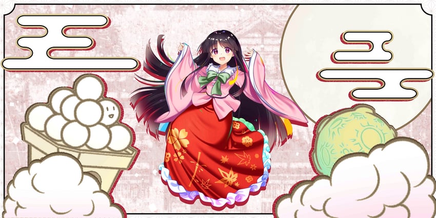 houraisan kaguya (touhou and 1 more) drawn by rotte_(1109)