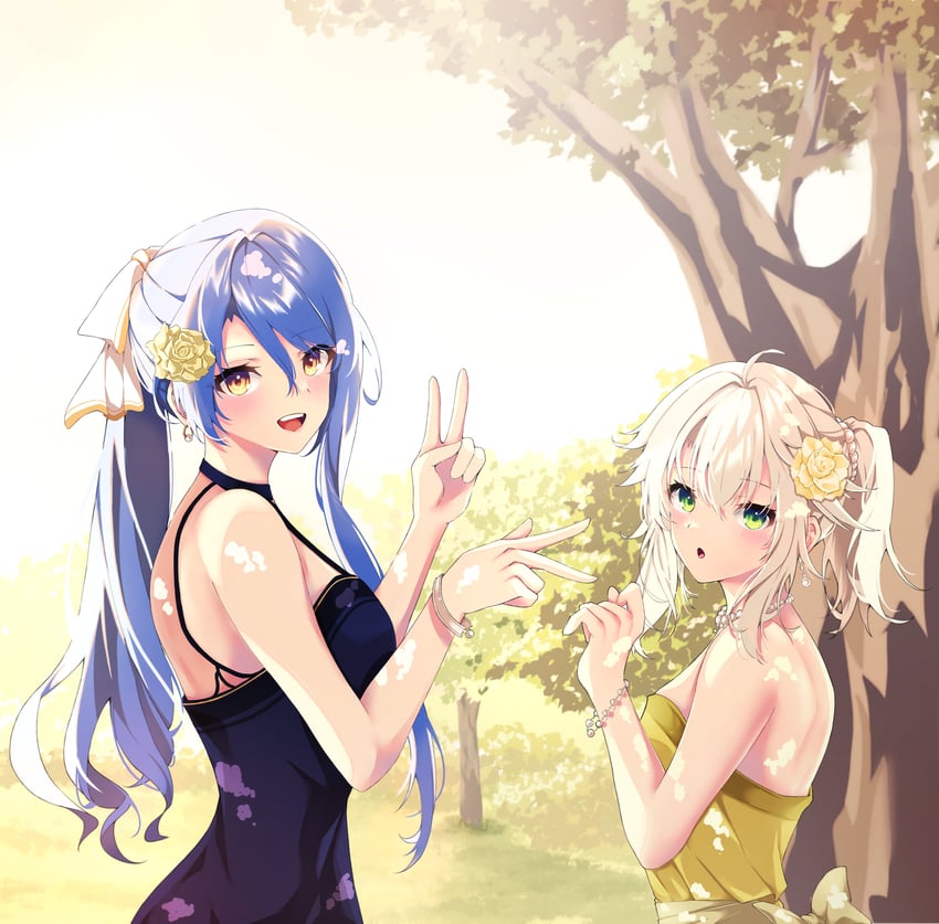 fie claussell and laura s. arseid (eiyuu densetsu and 2 more) drawn by dondonanyan
