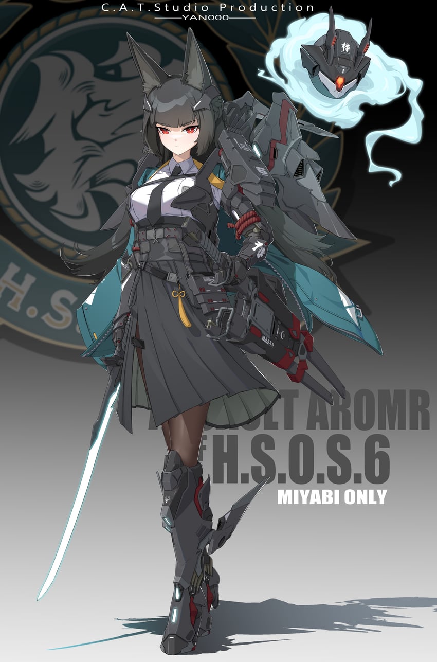 hoshimi miyabi and tailless (zenless zone zero) drawn by yan_(unicorn404)