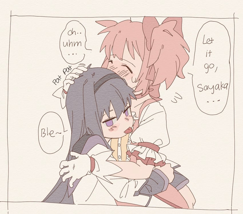 akemi homura and kaname madoka (mahou shoujo madoka magica) drawn by ezier