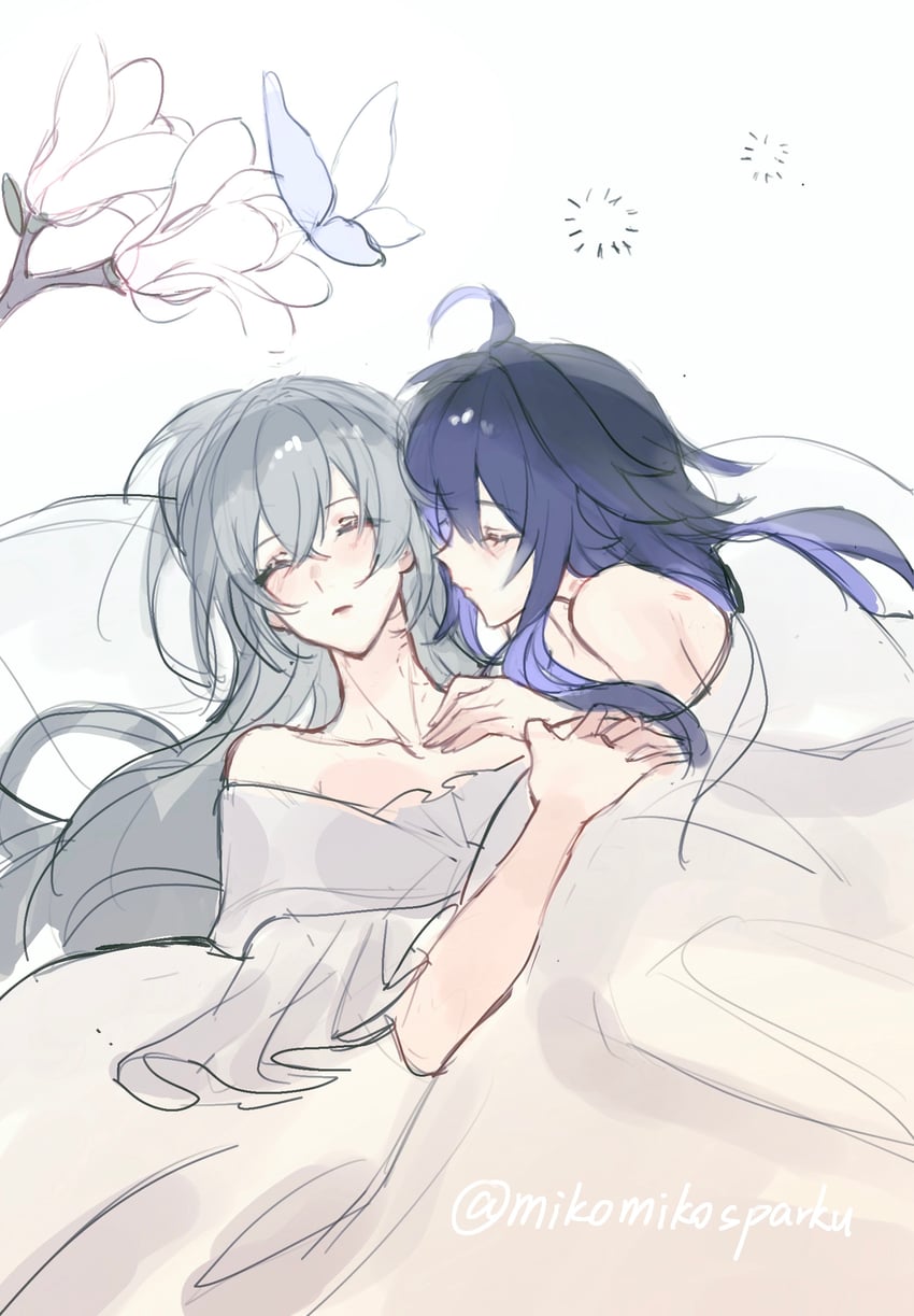 bronya rand and seele (honkai and 1 more) drawn by mie_xing