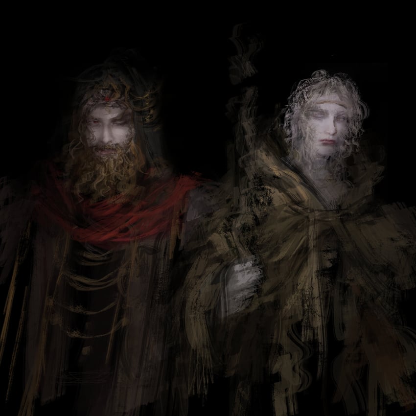 mohg lord of blood and margit the fell omen (elden ring) drawn by all_lee24