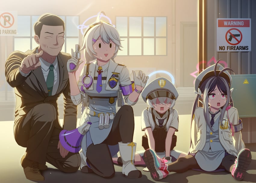 sensei, fubuki, kirino, and valkyrie police academy student (blue archive) drawn by angryangrykim