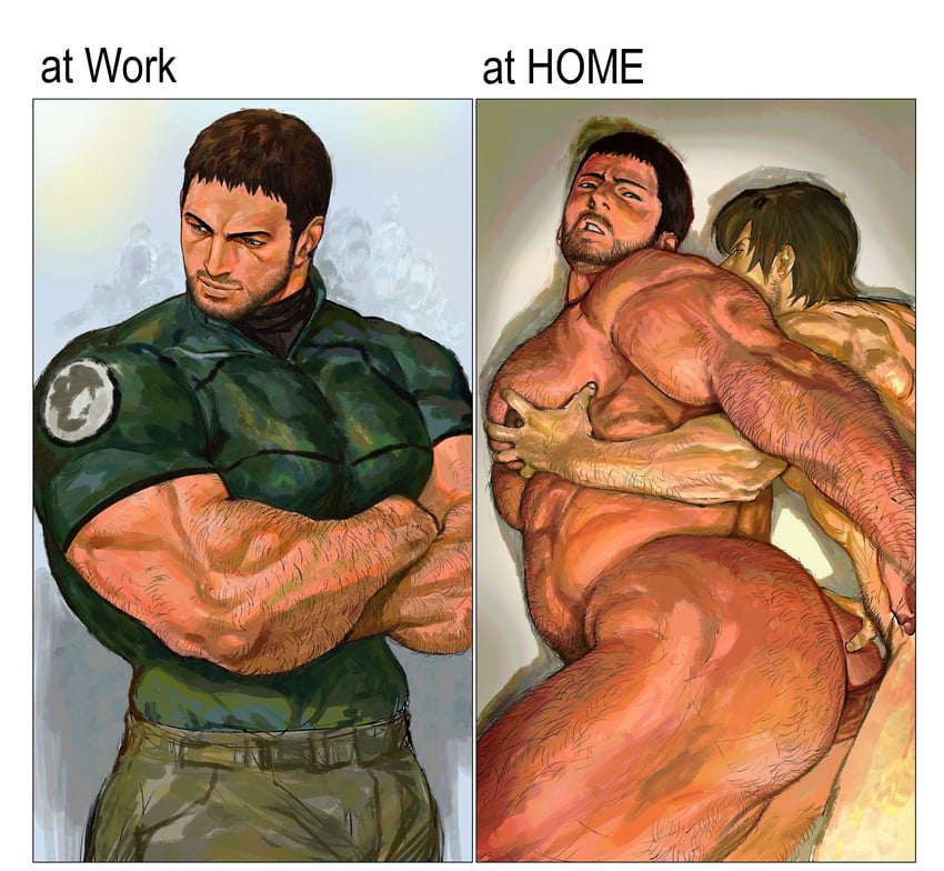 leon s. kennedy and chris redfield (resident evil and 1 more) drawn by 123456dyom