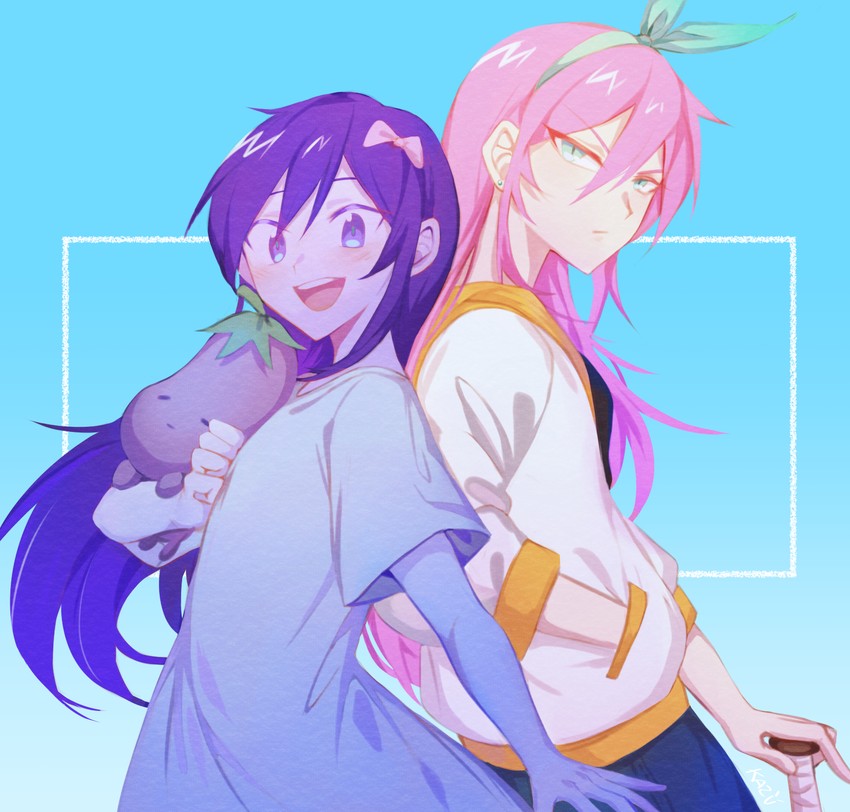 aubrey and mr. plantegg (omori) drawn by kazuya_(kozun)