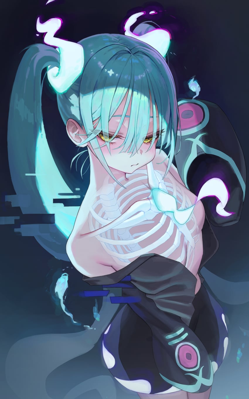 hatsune miku and ghost miku (pokemon and 2 more) drawn by p00nipooni