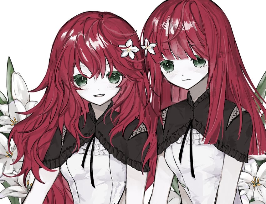 devola and popola (nier and 1 more) drawn by mommnnm