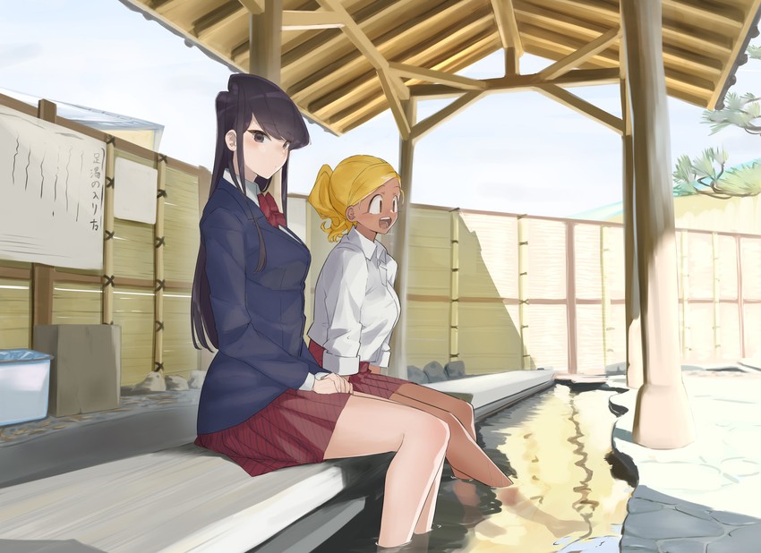 komi shouko and manbagi rumiko (komi-san wa komyushou desu) drawn by takita_(takita3411)