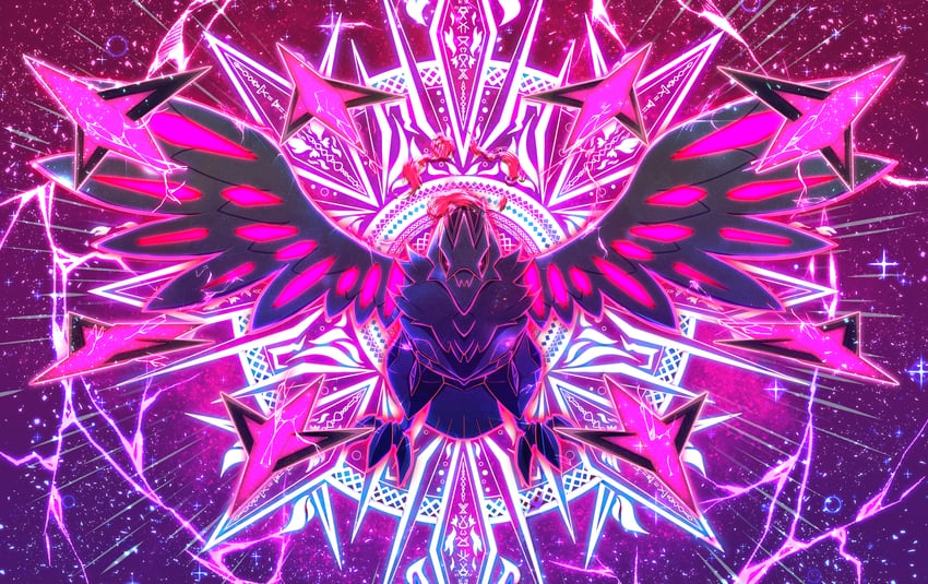 corviknight and gigantamax corviknight (pokemon) drawn by yama_neko_3