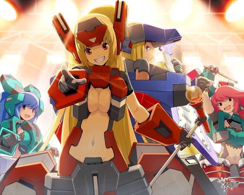 crimrose, lily rain, winberrl, and lazflamme (cosmic break) drawn by wakaba_sprout