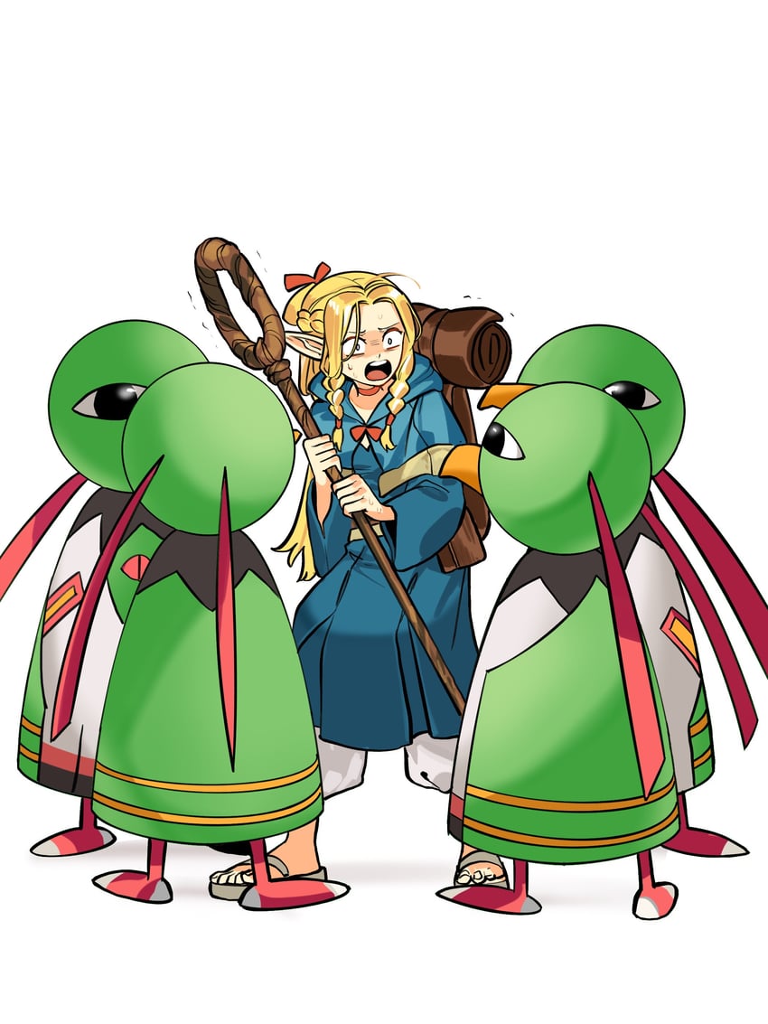 marcille donato and xatu (pokemon and 1 more) drawn by rocketpunch