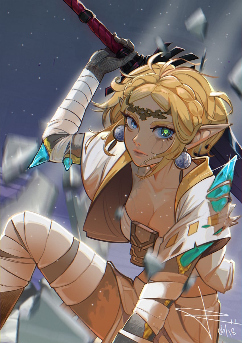 princess zelda (the legend of zelda and 1 more) drawn by angryyuna