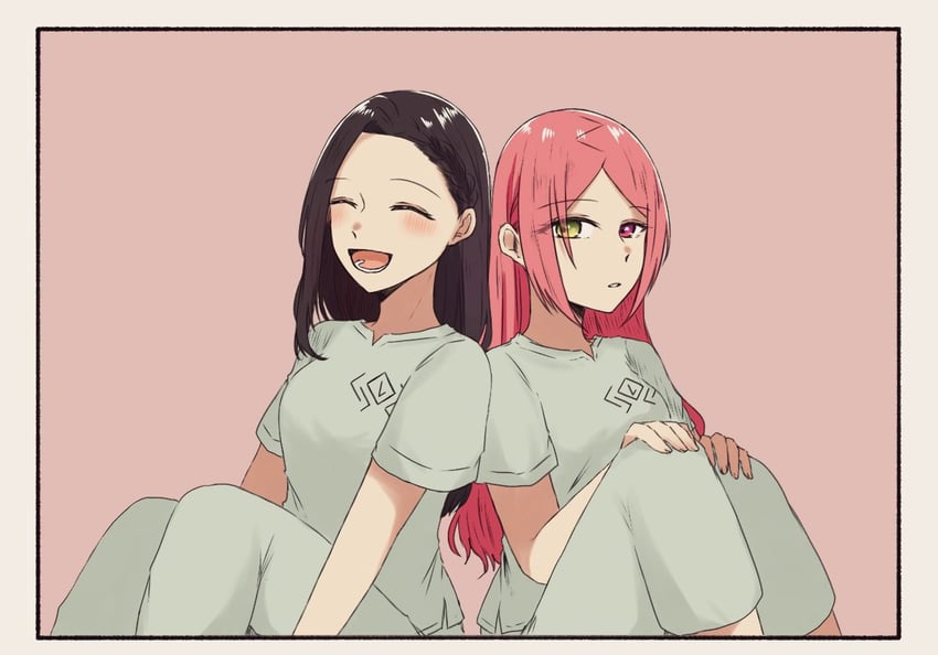 shiba tomoshibi and jin no hana (assault lily) drawn by nigari_(ngari_0115)