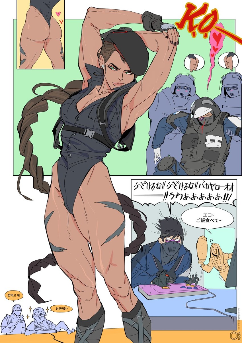 cammy white, doc, dokkaebi, blitz, caveira, and 4 more (street fighter and 2 more) drawn by aisofink_f