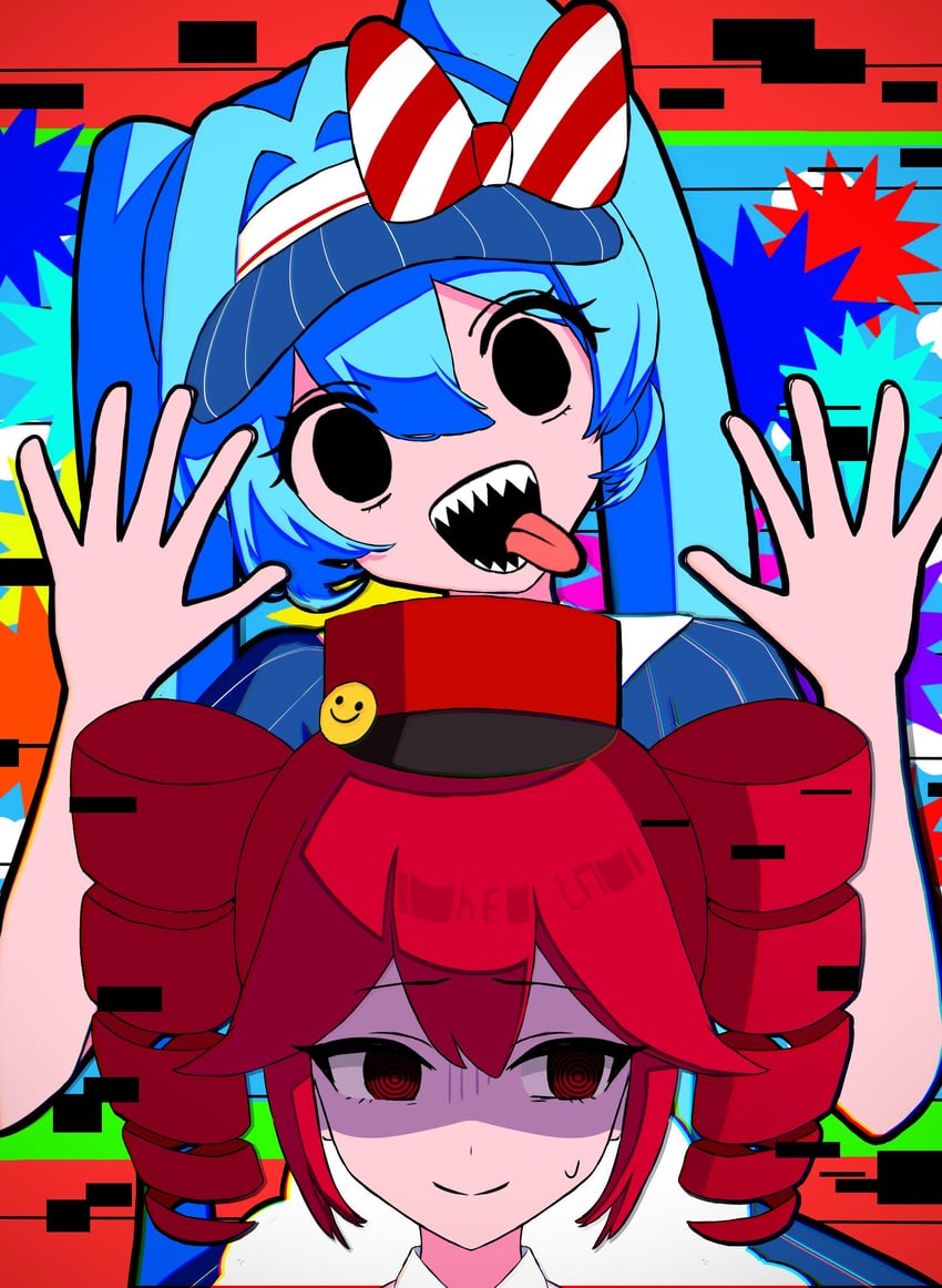 hatsune miku and kasane teto (vocaloid and 2 more) drawn by wanda_hoir