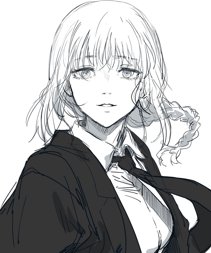 makima and takeuchi mariya (chainsaw man and 1 more) drawn by hews