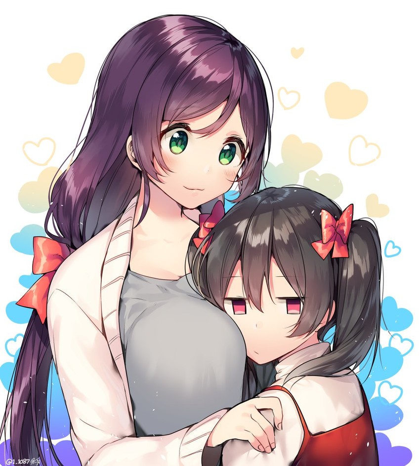 tojo nozomi and yazawa nico (love live! and 1 more) drawn by itohana