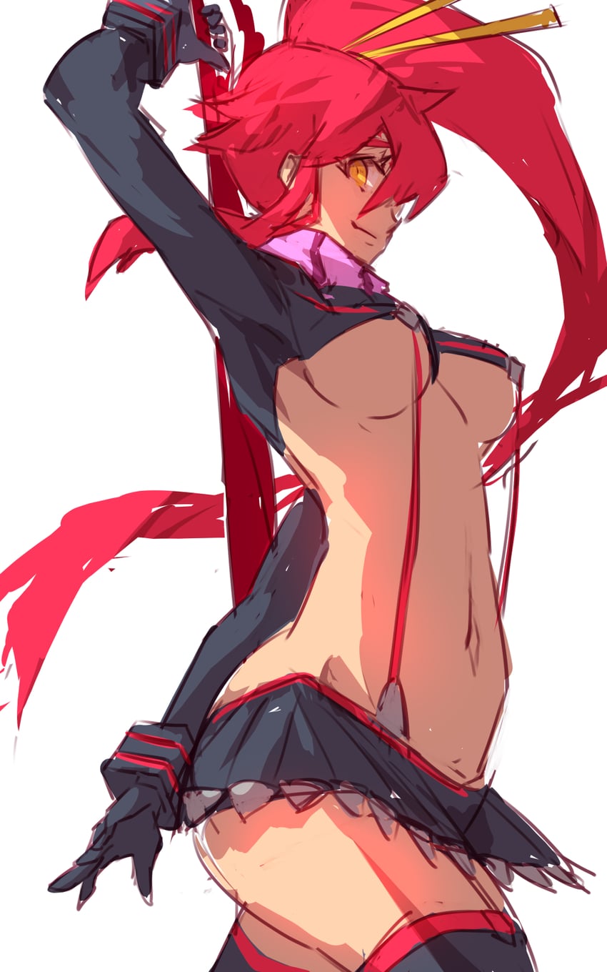 matoi ryuuko, yoko littner, and senketsu (kill la kill and 1 more) drawn by ura_dora
