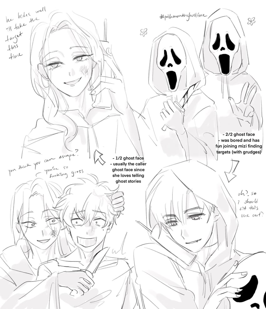 mizi, ivan, and ghostface (alien stage and 1 more) drawn by the_quipper