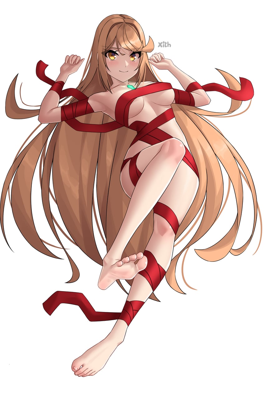 mythra (xenoblade chronicles and 1 more) drawn by x_xith_x