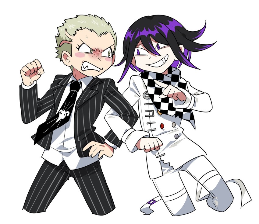oma kokichi and kuzuryu fuyuhiko (danganronpa and 2 more) drawn by furukawa_(yomawari)