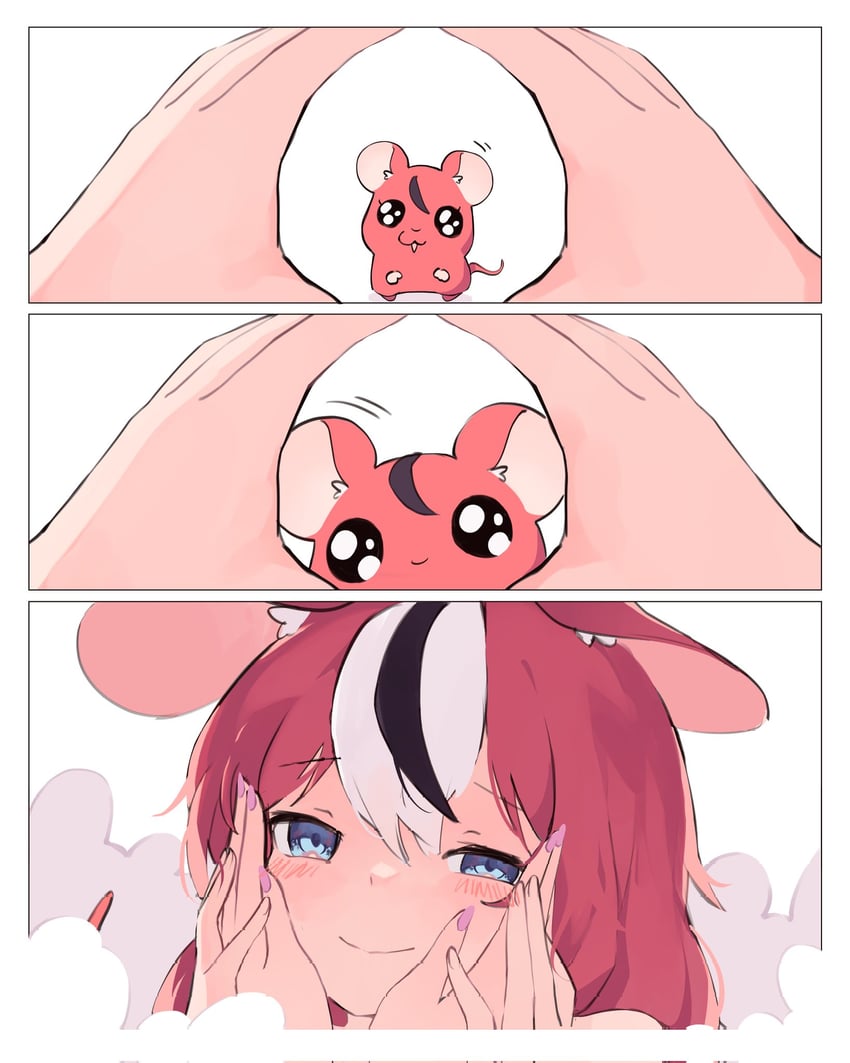 hakos baelz and irys (hololive and 2 more) drawn by namiorii