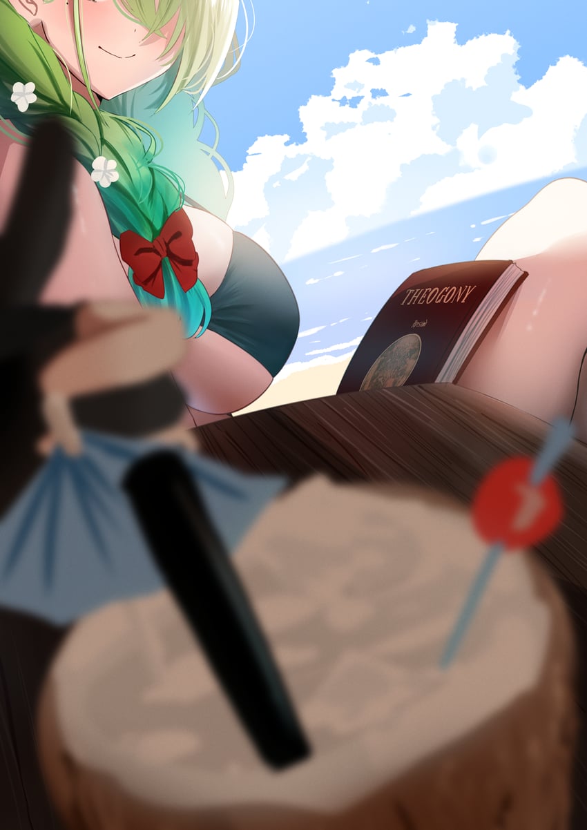 nanashi mumei and ceres fauna (hololive and 1 more) drawn by redi_(rasec_asdjh)