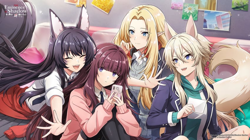 alpha, delta, zeta, and eta (kage no jitsuryokusha ni naritakute! and 2 more)