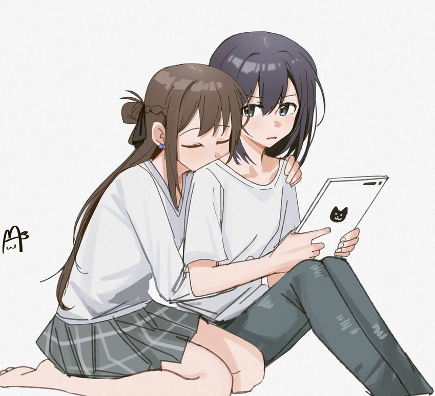 miyagi shiori and sendai hazuki (shuuniichido classmate wo kau hanashi) drawn by haidao_mao
