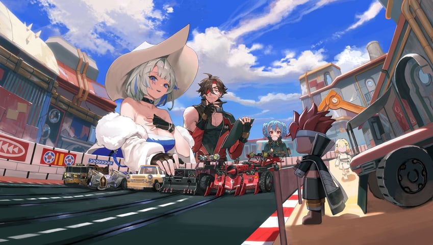 vice, azure, sinsa, roy, and zeta (alchemy stars) drawn by ka_4maki