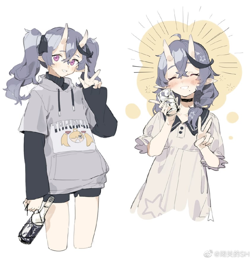 takamiya rion and rindou mikoto (nijisanji) drawn by sh_(shinh)