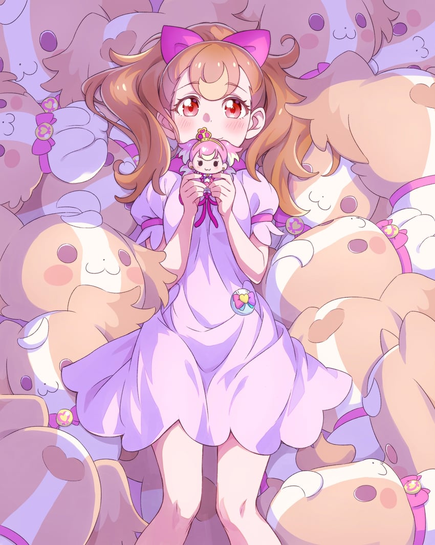 inukai komugi and cure wonderful (precure and 1 more) drawn by kyoutsuugengo